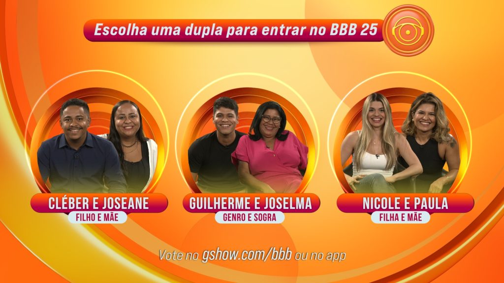 ‘BBB25’: Conheça as três duplas que concorrem à última vaga para o reality