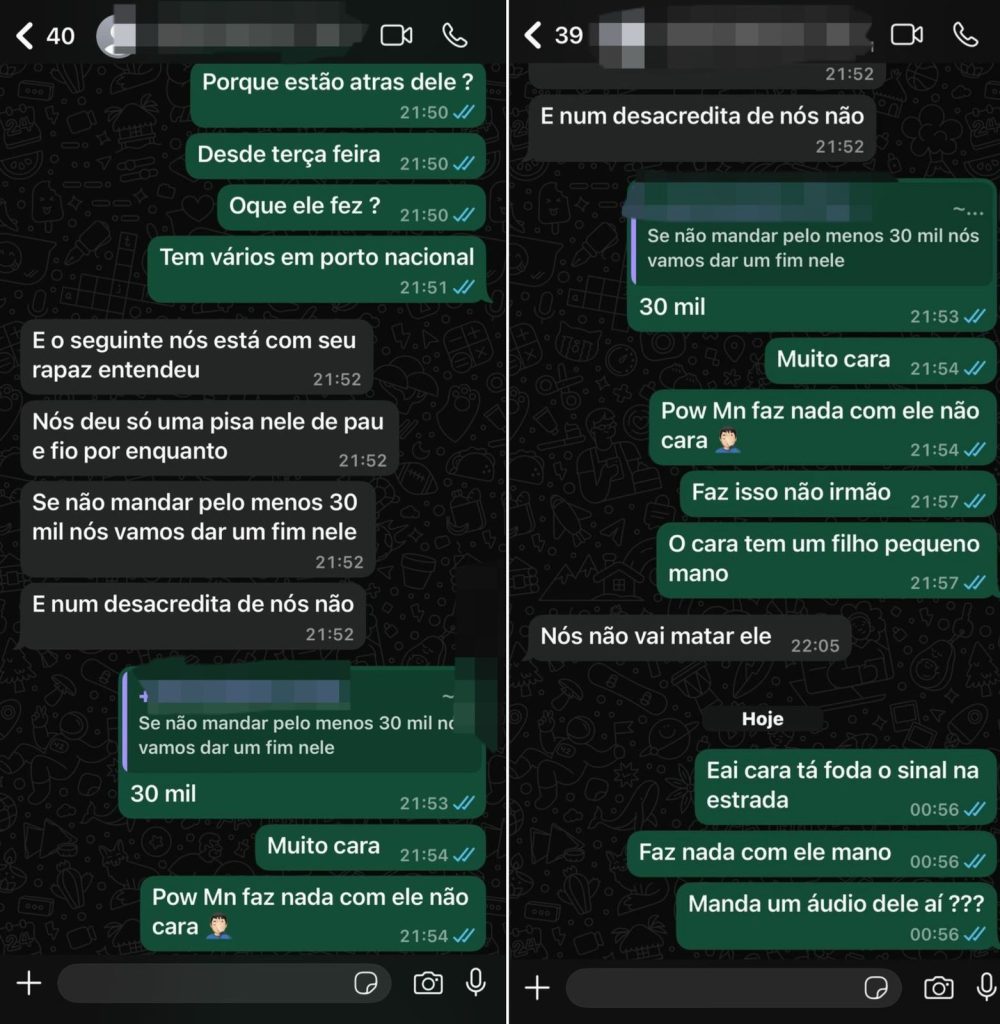 Suspeitos mandaram mensagens à família de vítima de sequestro para pedir R$ 30 mil e fazer ameaças: ‘Vamos dar um fim nele’