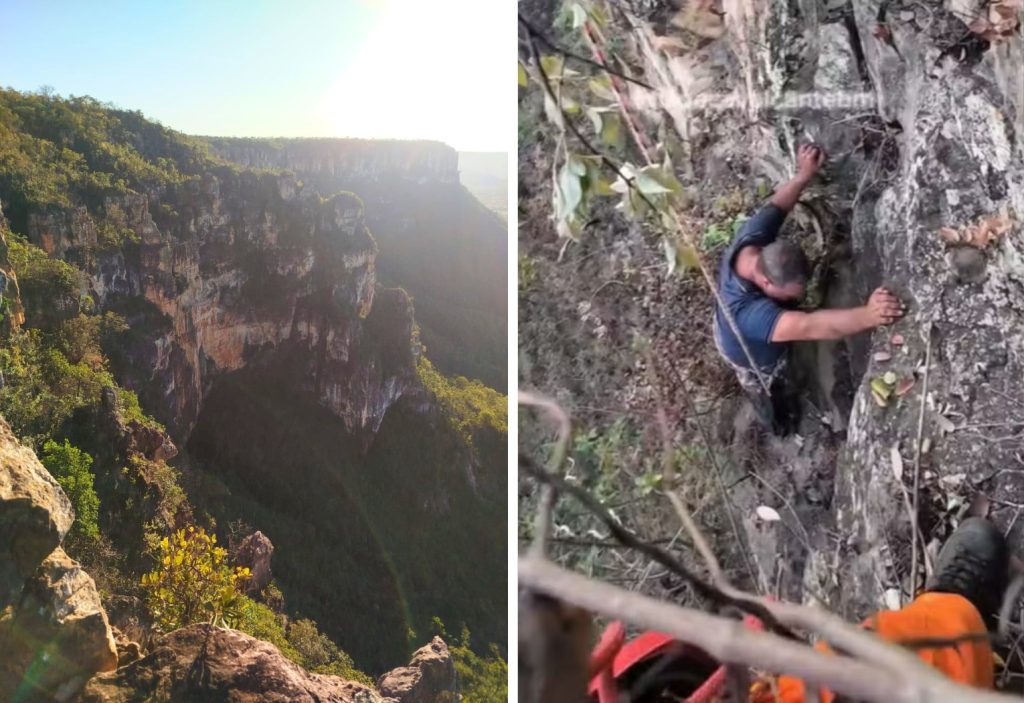 Conheça a serra do TO onde turista escorregou ao tirar selfie e ficou preso em penhasco; VÍDEO